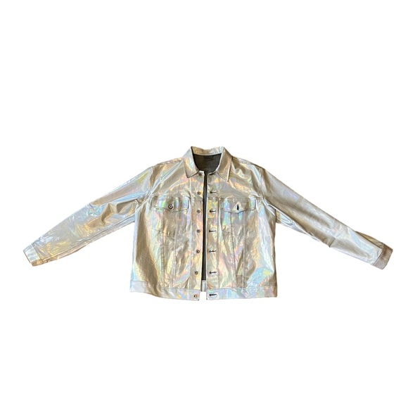 Naked & Famous Denim Other - Pre-owned Naked & Famous Hologram Raw Denim Jacket Men’s Size XXL